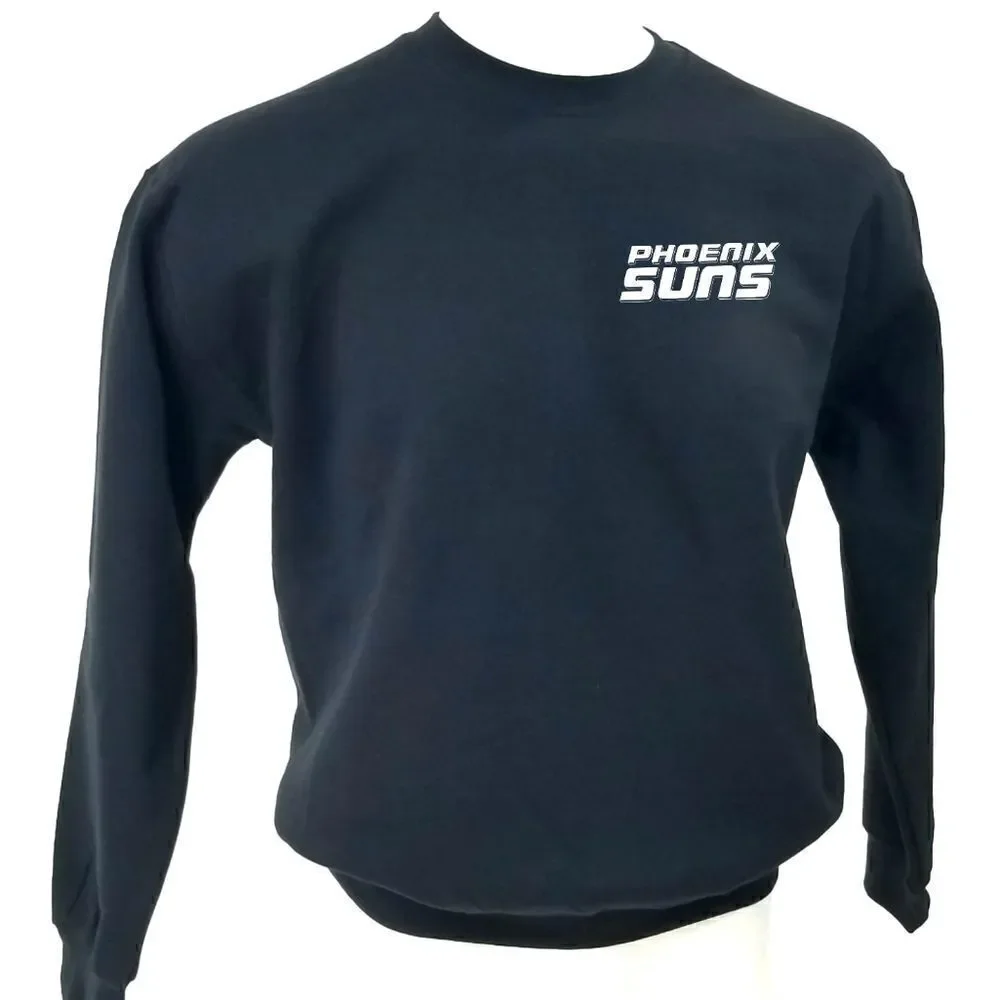 PHOENIX SUNS Vintage Style Retro Logo Black Pullover Crewneck Sweatshirt - y2k - Picture 2 of 5